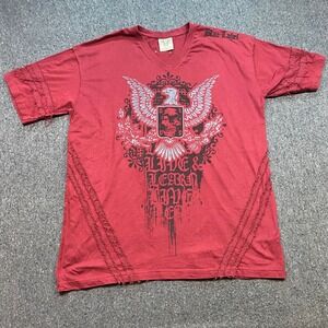 Blac Label Shirt Sz 5X Men Red Grunge Distressed Eagle Skull Honor Among Thieves